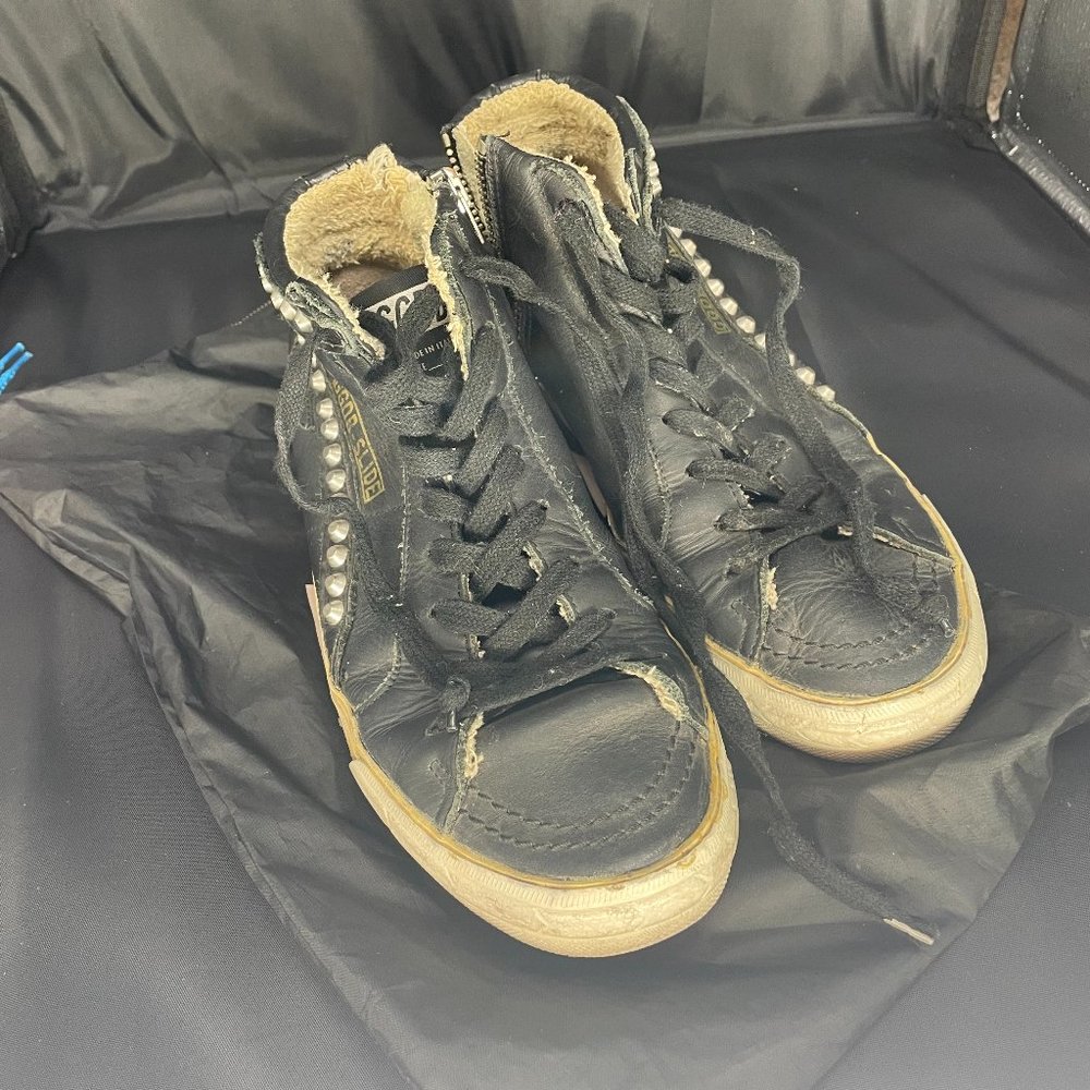 Golden Goose Studs Black Slide Sneaker